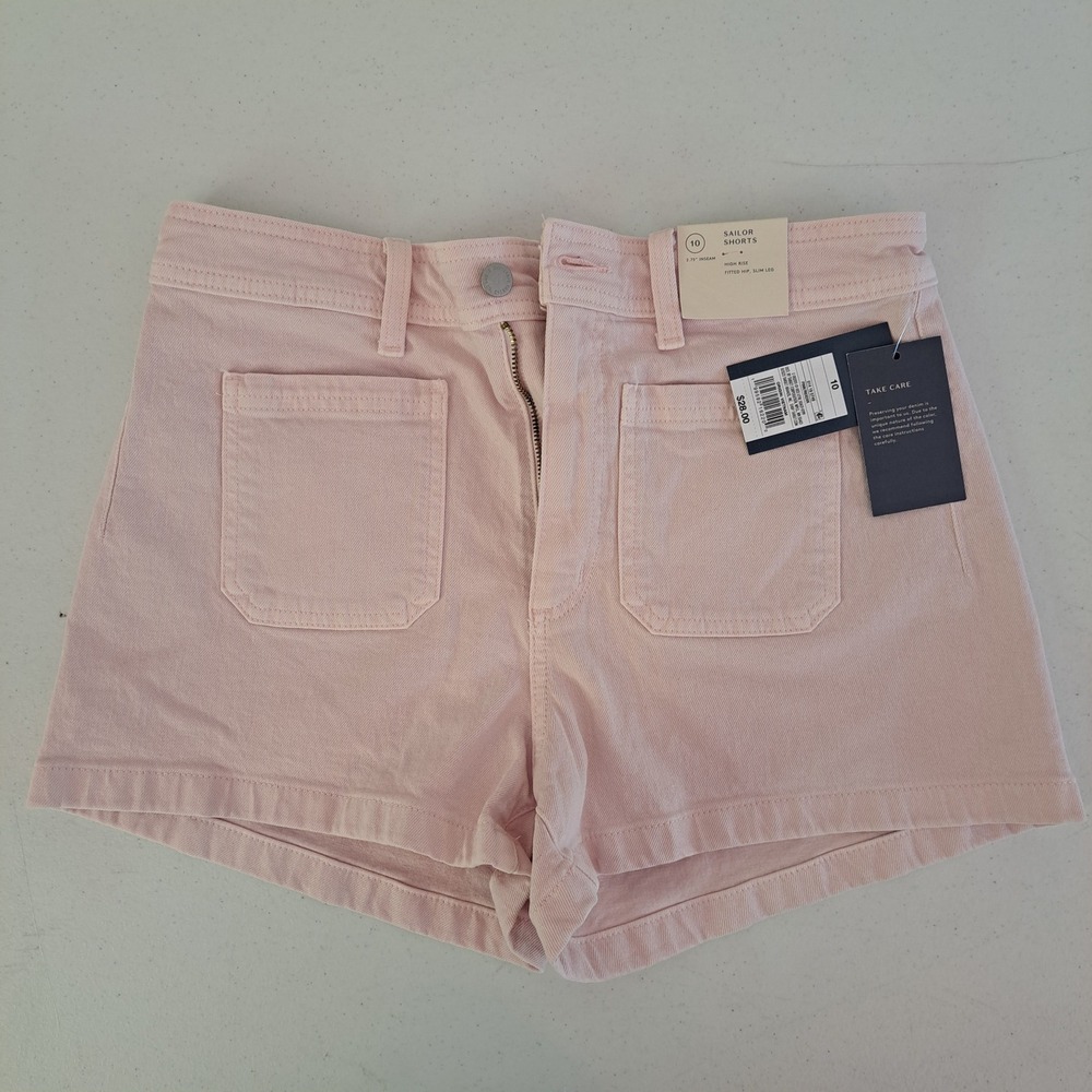 Universal Thread Sailor Shorts Womens 10 Pink New High Rise Stretch 1071-224-B45